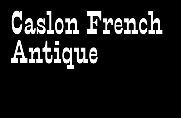 Czcionka Caslon French Antique